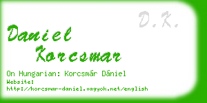 daniel korcsmar business card